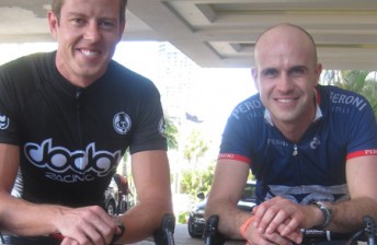 James Courtney welcomed Marino Franchitti to the GC with a training ride