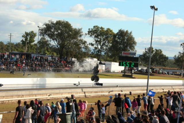 Lamattina was hospitalised after chassis failure caused his Top Fuel dragster to crash 