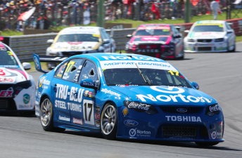 James Moffat and Alex Davison finished 10th in the Tru-Blu tribute car last year