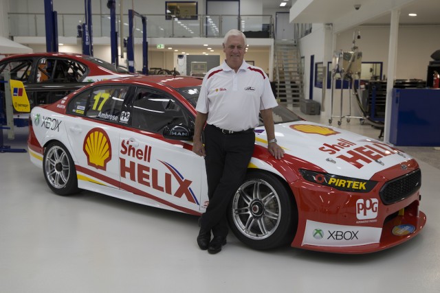 Dick Johnson with the new Shell Helix Falcon