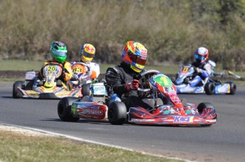 Pierce Lehane was victorious in both Leopard Light and Rotax Light (Pic: Mid Corner/Gould)