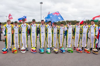 The Australian team at the 2013 Rotax Max Challenge Grand Finals in New Orleans, USA (Pic: AF Images/Budd)