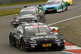 BMW and Mercedes, pictured, take on Audi in the DTM
