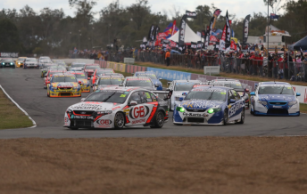 The Dunlop Series field at Queensland Raceway