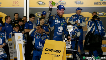 Dale Earnhardt jr scores a popular victory in the opening Can-Am Duel