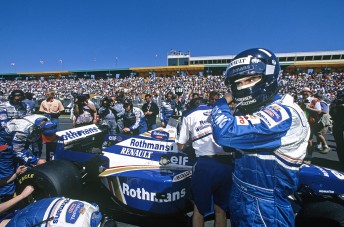 Damon Hill preparing for his victorious showing in the inaugural Albert Park F1 AGP