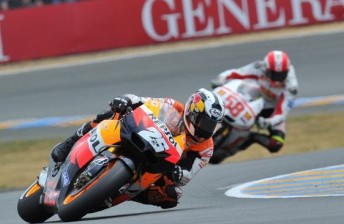 thumb Pedrosa and Simoncelli before their clash at Le Mans