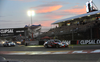 Alex Davison leads the Carrera Cup pack in this evening