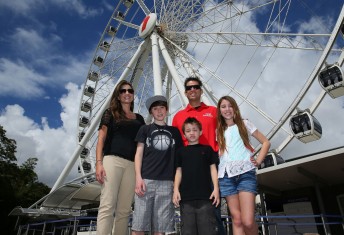 Larry Dixon with his family