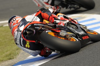 This is the view other riders had of Andrea Dovizioso during qualifying in Japan
