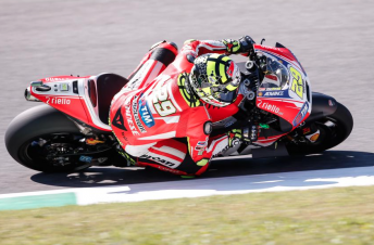 Andrea Iannone on his way to pole position at Mugello