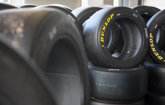 Each car will get 24 Dunlop control tyres for the weekend