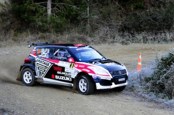 Emma Gilmour has became the first female to win a national rally championship round in New Zealand. Pic: Kate Ridder