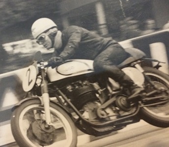 Eric Hinton at the 1956 Isle of Man TT