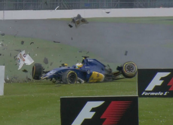 Marcus Ericsson suffered a nasty crash in Practice 3 