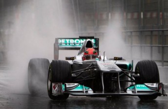 Schumacher and Rosberg both tasted the Mercedes in wet conditions
