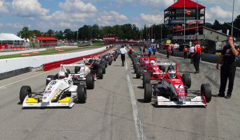 The USF2000 field at Mid-Ohio