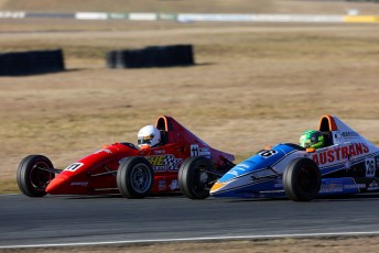 Cameron Hill (left) and Luis Leeds fought hard in Australian Formula Ford