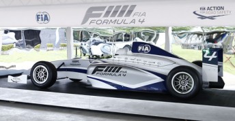 An FIA Formula 4 showcar