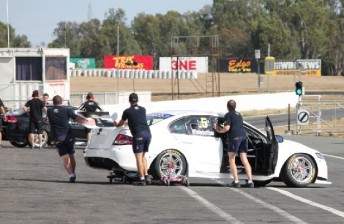 The two factory teams eyed each other off at Winton
