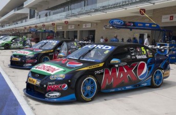 The FPR Falcons in the Austin pitlane