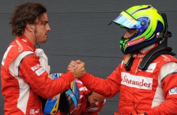Alonso and Massa shared the second row of the grid at Silverstone