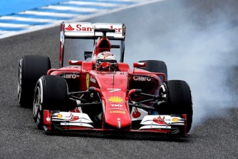 Kimi Raikkonen has ended the F1 pre-season test at Jerez fastest in the SF-15 T