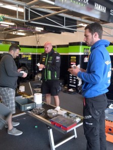 Crews chipping-in to help with the drying of equipment