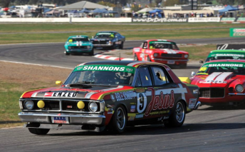 Fisher driving the Ford falcon XY GTHO at Winton