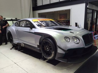 The Flying B Racing Bentley in the Melbourne workshop