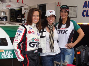 Ashley Force Hood with award winning music video director Trey Fanjoy and country music star Krista Marie