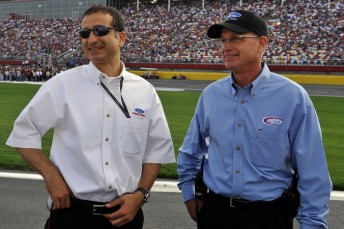 Ford Racing Director of North America Motorsports Jamie Allison (left) with Max Jones, General Manager of Richard Petty Motorsports
