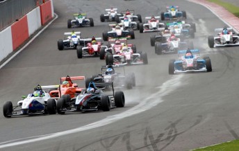 The Formula 4 field at Silverstone