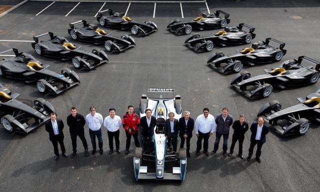 Formula E CEO Alejandro Agag with the 10 team owners