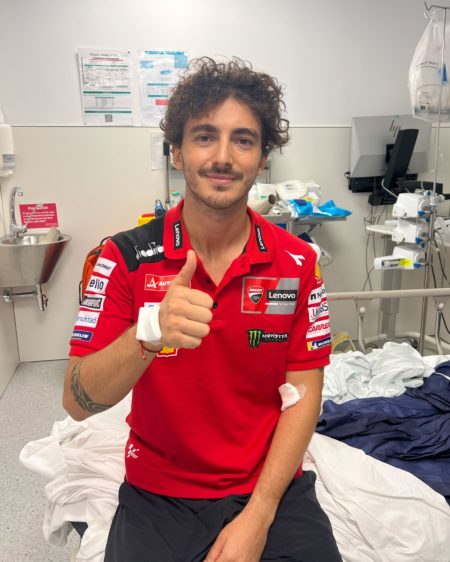 Francesco Bagnaia Barcelona crash no fractures