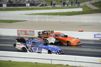 Johnny Gray (far lane) defeated Robert Hight for his third victory of 2013