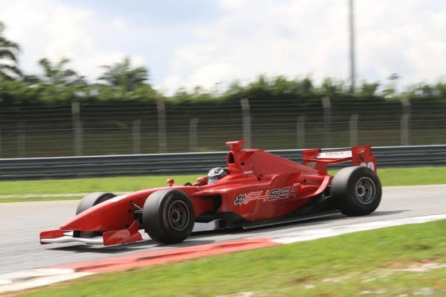 Jake Parsons behind the wheel of Luca Fillipi