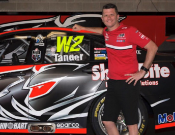 Garth Tander and his tribute designation for the late Shane Krikke