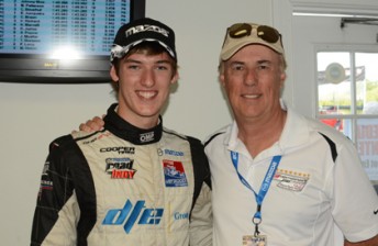 Matthew Brabham with proud dad Geoff has recently signed on with Andretti Autosports