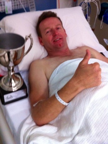 Emery recovering in hospital pic: Audi Customer Racing Australia Facebook 