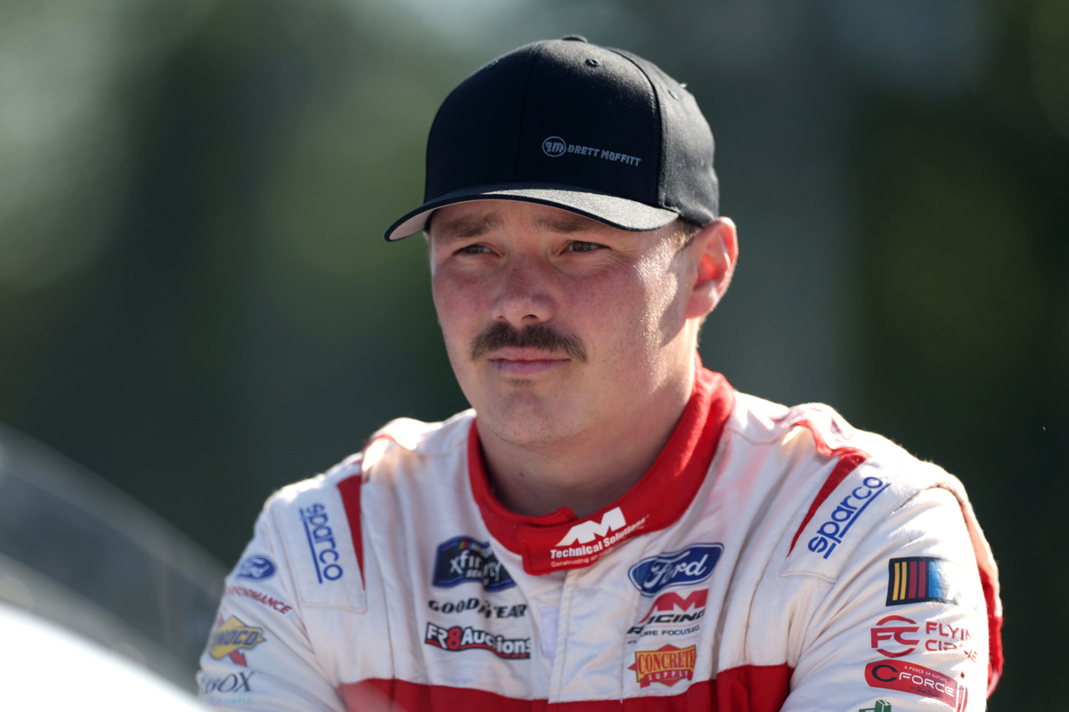 2018 truck series champion, Brett Moffitt, will return to the NASCAR Craftsman Truck Series this weekend. Image: NASCAR/Getty Images