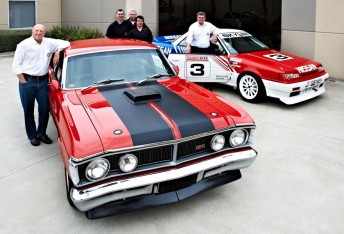 Gibson (left) at the relaunch of Gibson Motorsport