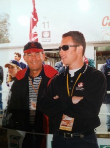 Grant Steers (left) with current Holden Motorsport boss Simon McNamara