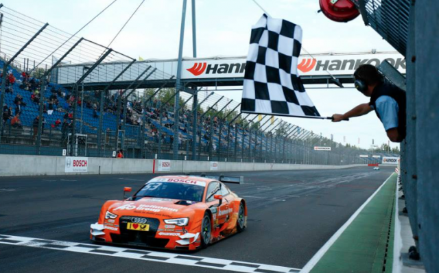 Jamie Green take the chequered flag at Lausitzring 