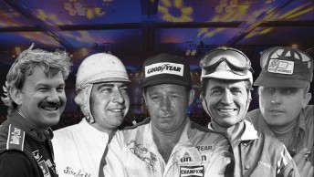 The five NASCAR Hall of Fame inductees for 2014 - Jarrett, Roberts, Ingram, Flock and Petty