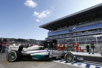 Lewis Hamilton ended the opening day of the Russian GP on top of the timesheets