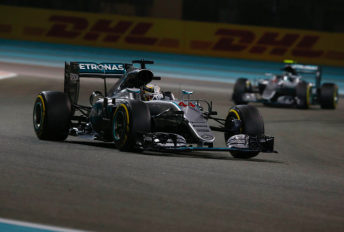 Lewis Hamilton backed Nico Rosberg into the pack at Abu Dhabi 