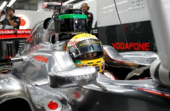 Lewis Hamilton in his McLaren