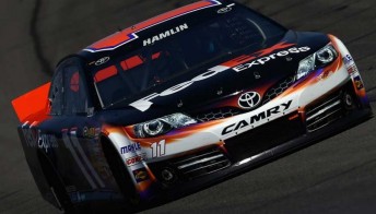 Denny Hamlin will go from pole at Fontana
