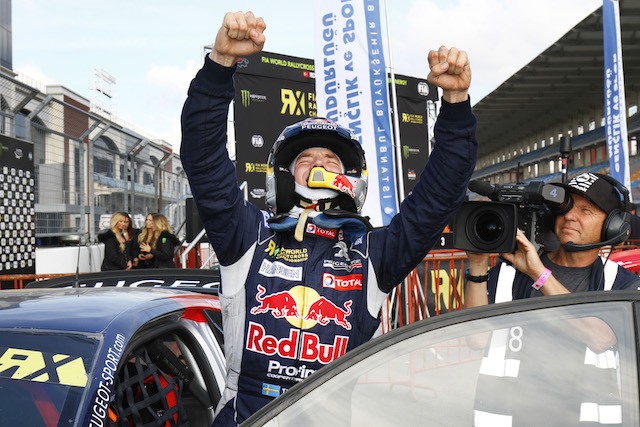 Timmy Hansen has closed the gap to Petter Solberg